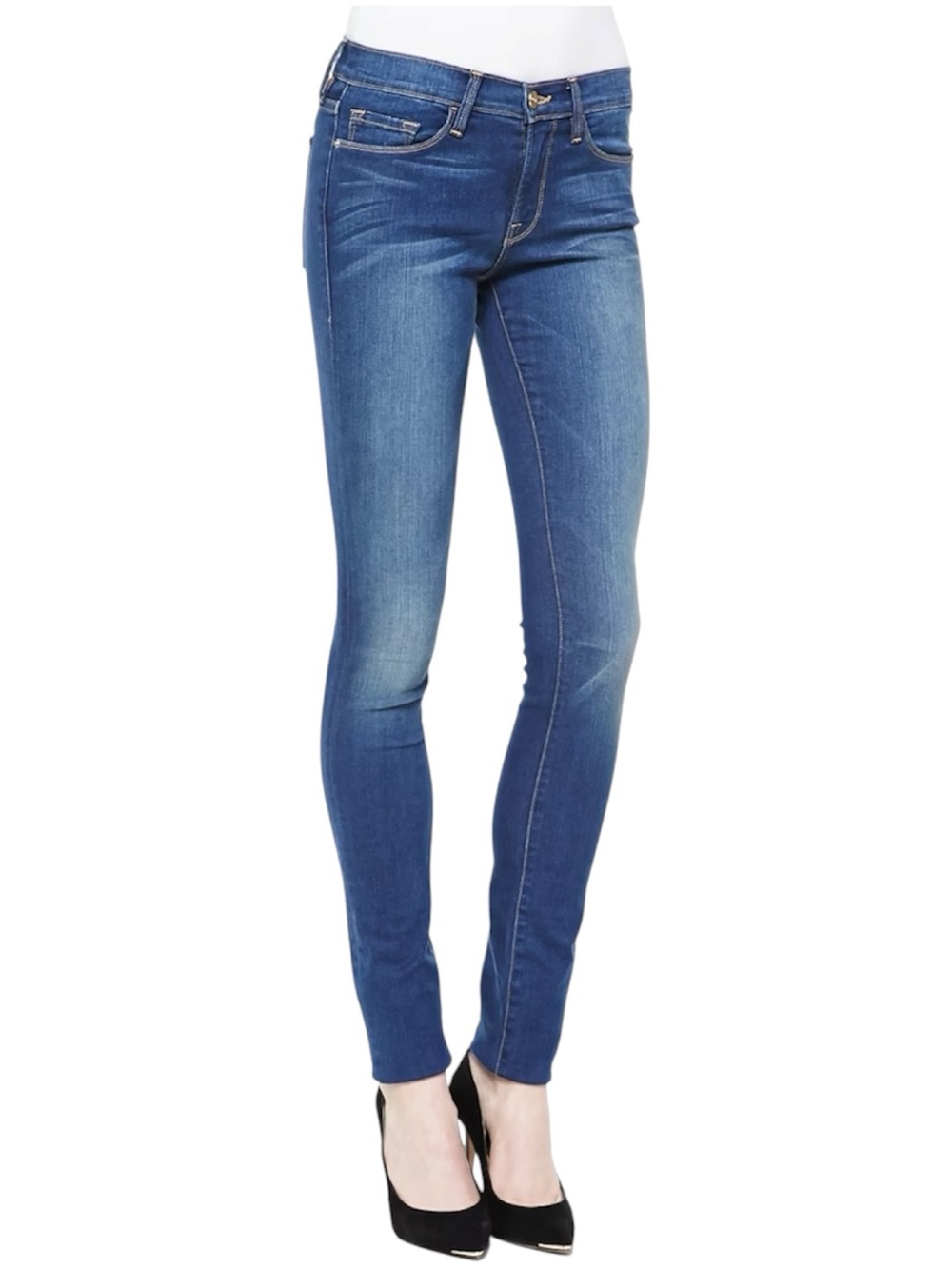 FRAME Denim Forever Karlie Kloss Extra Long Tall Skinny Jeans Columbia Road 24
